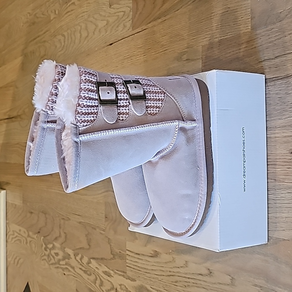 Dream Pairs Fur Lined Suede Winter Kids Snow Boots